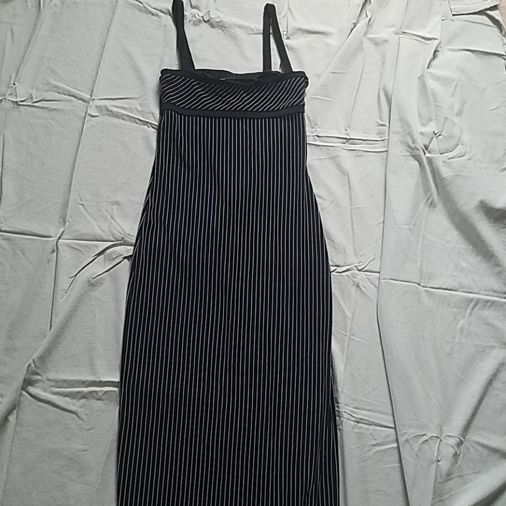 Black and White Strapped Maxi Dress